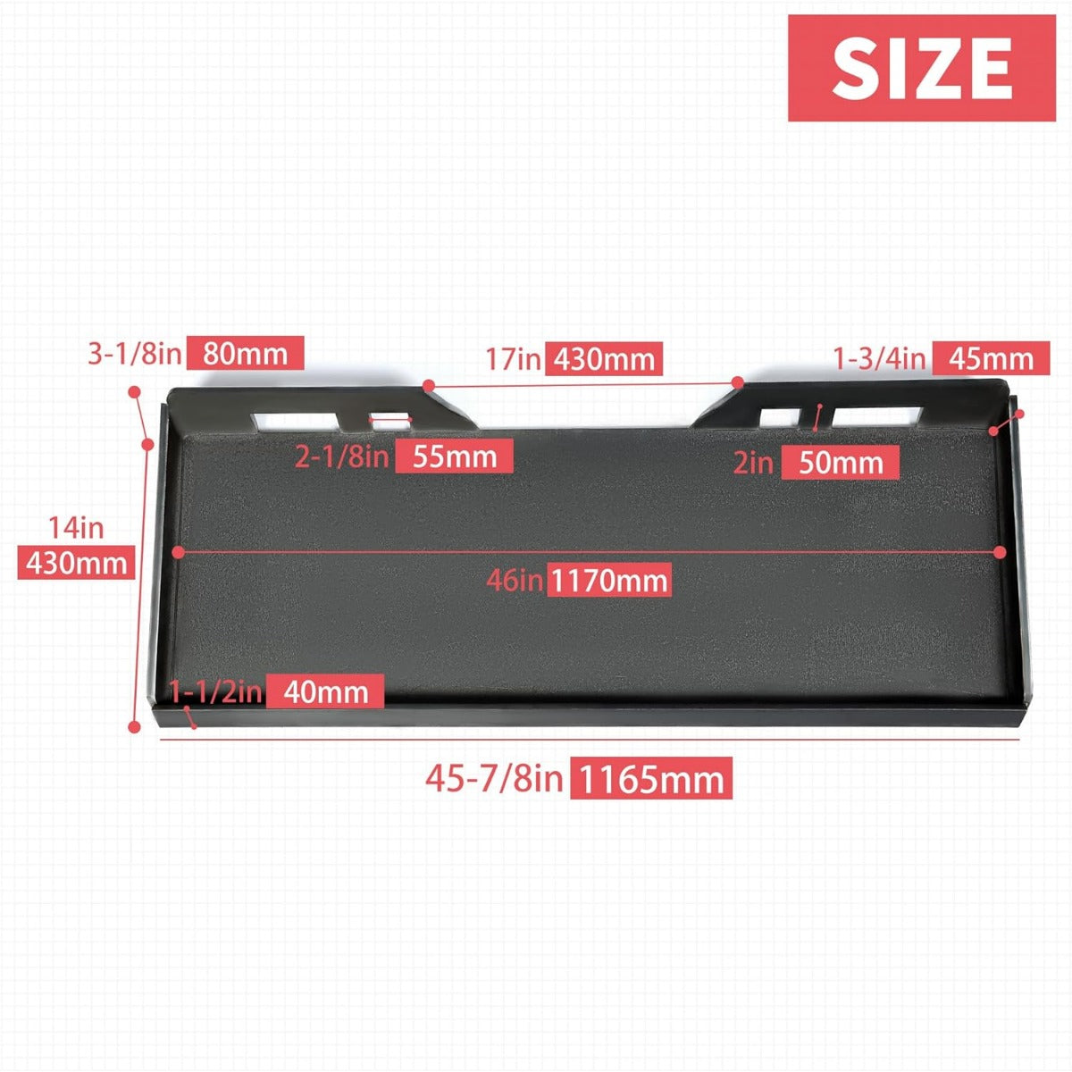 1/2inch Skid Steer Mount Plate Quick Tach Attachment Loader Plate Compatible with Bobcat Kubota-with One Year Warranty LYA-081-12