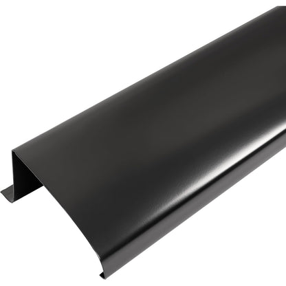KUAFU Rear Roll Pan Compatible with 1987-1996 Ford F150 Styleside/Fleetside Bed W/LED License Light and Plate Box Bumper Rollpan Face Bar Steel Black
