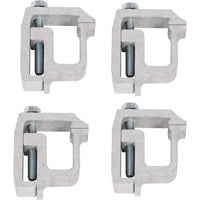 Load image into Gallery viewer, KUAFU Truck Cap Mounting Clamps Compatible with Chevrolet Chevy Ford Dodge Ram Sierra Dakota Ram 1500 2500 3500 F150 F250 for Mounting Caps Camper Shell Topper Canopy Heavy Duty Aluminum (4Pcs-Silver) LYOM-055-1
