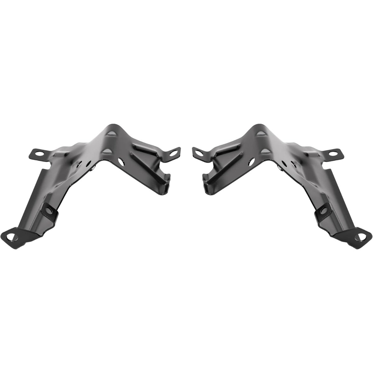KUAFU Front Outer Bumper Bracket Compatible with 2007-2013 GMC Sierra 1500/2500 HD/3500 HD Replace for 15901539 GM1067182 15901538 GM1066182 Bumper Support Driver&Passenger Side