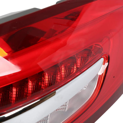 HECASA Tail Light Compatible with 2017 2018 2019 Ford Fusion Outer Taillight Rear Brake Lamp Red Lens Yellow Turn Signal Passenger Right Side RH Replacement for FO2805118 HS7Z13404J