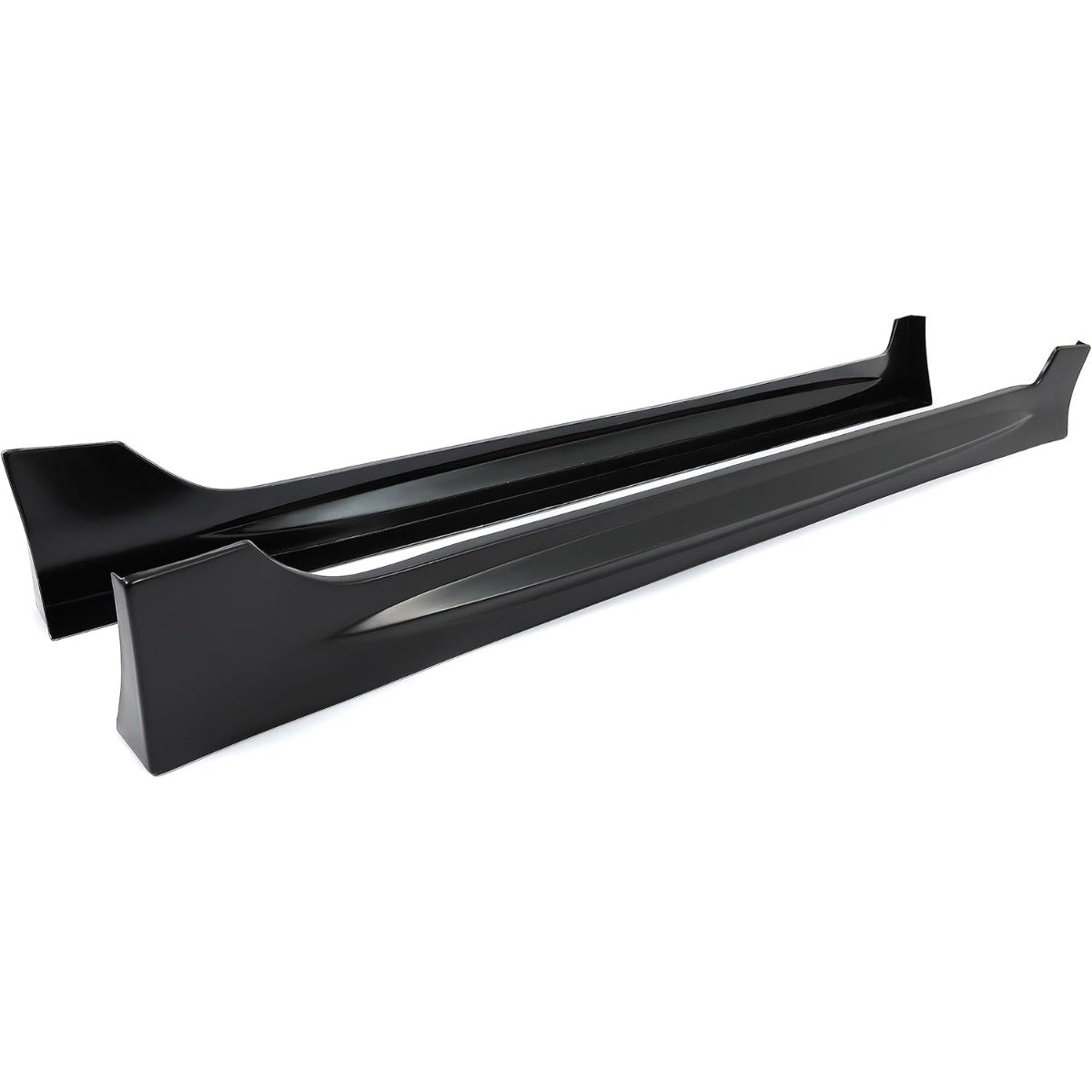 Side Skirts Extension Replacement Compatible with 2006-2011 Honda Civic 4 Door Sedan Black Bottom Side Line Rocker Panels Guard Body Kit RR Style