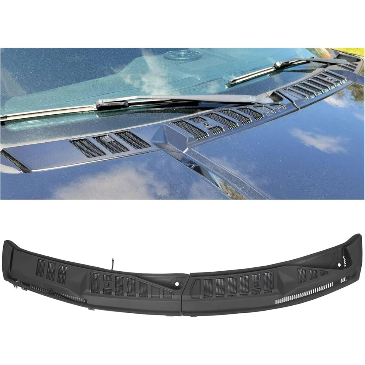 New Pair Front Windshield Wiper Cowl Grille Insert Panel Compatible with 2015-2020 Ford F150 Replacement for FL3Z15022A69B