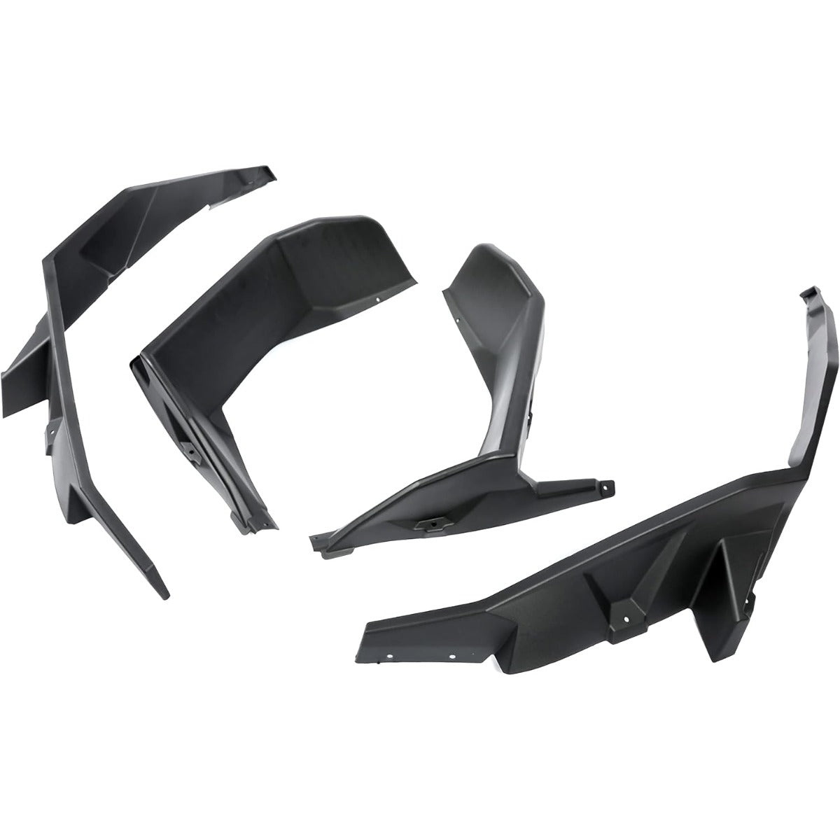 HECASA Fender Flare Compatible with 2014+ Polaris RZR XP/XP 4 Turbo/Turbo S Mud Guards Full Set Front & Rear Black