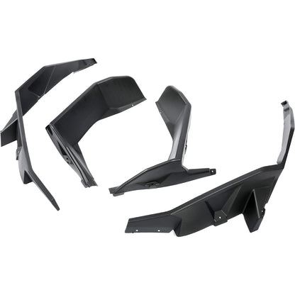 HECASA Fender Flare Compatible with 2014+ Polaris RZR XP/XP 4 Turbo/Turbo S Mud Guards Full Set Front & Rear Black