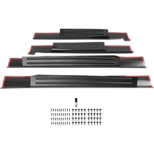2Pcs Rocker Panel Guard Compatible with 2009-2014 Ford F-150 Crew Cab Side Rocker Guards Sill Plate Cover Plastic(PE) Black Textured Driver + Passenger Side