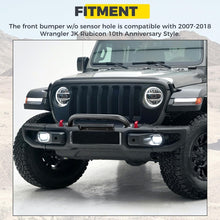 KUAFU Front Bumper Compatible with 07-18 Wrangler JK Rubicon