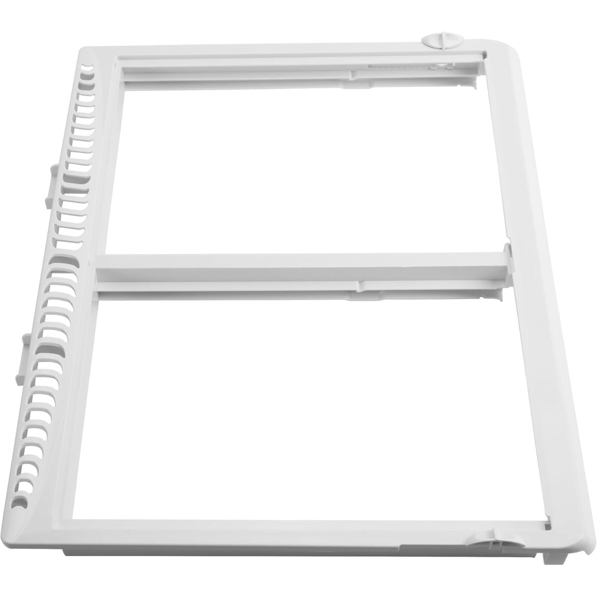 KUAFU 240364790 AP4393266 240364718 Replacement Refrigerator Crisper Shelf Frame Pan W/O Glass Cover Compatible with Electrolux Frigidaire Refrigerator Replace for 240364729 Drawer Cover White