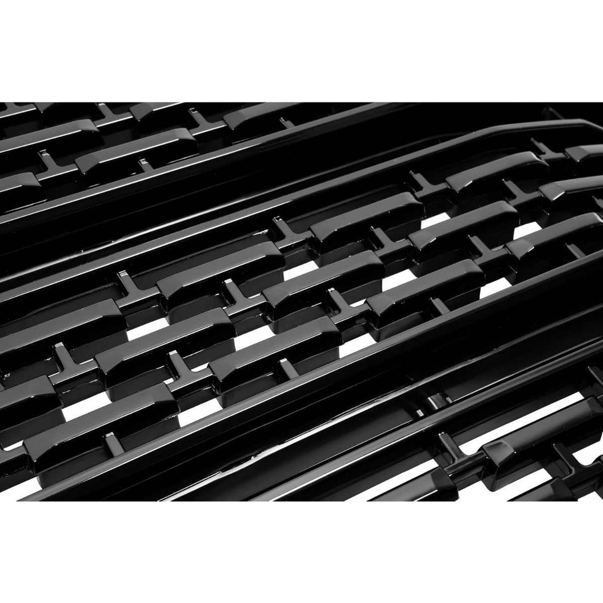 ALMULOO Grill Compatible with 2020-2023 GMC Sierra 2500HD 3500HD Denali w/Camera Hole Front Bumper Grille Plastic (ABS) Gloss Black Replacement for 84656390