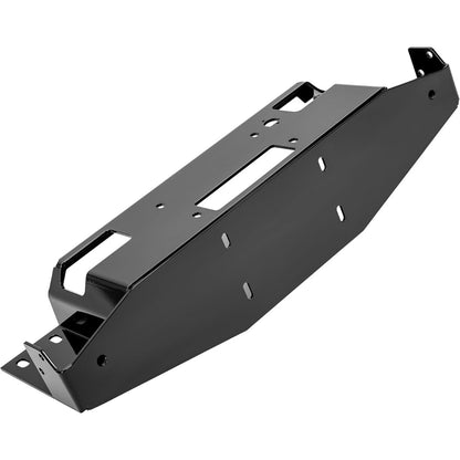 ALMULOO Universal Front Bumper Hidden Winch Mounting Plate for All Full Size Front Bumpers Compatible with Ford F150 F250 F350 F450 F550 Bronco Dodge Ram Winch Tray Mount Powder Coated Black
