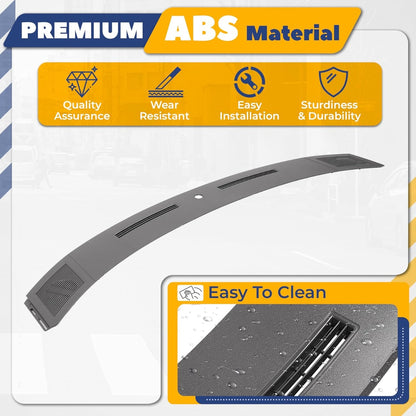 Dashboard Cover Compatible with 2005-2007 Dodge Magnum Charger Defrost Vents Upper Dash Pad ABS Plastic Textured Dark Gray