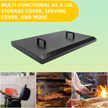 Griddle Hard Top Lid Black Grill Cover with Handle Outdoor Home BBQ Hood for 36" Front or Rear Grease Griddle 36 Inch