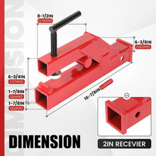 Clamp On Trailer Hitch 2 Inches Ball Mount Receiver Adapter Bucket Trailer Hitch Competible with Deere Bobcat Tractor Bucket Forklift LYOM-036