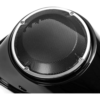 HECASA 6.5" Saddlebag Speaker Lids Compatible with 2014-2024 Harley Davidson Touring Road Glide Road King Electra Glide Street Glide Ultra-Classic Models FLT FLHT FLHTCU FLHRC Pair