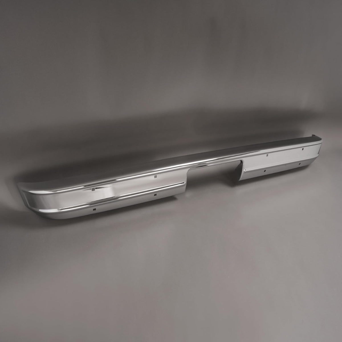 KUAFU Rear Bumper Face Bar Compatible with 1973-1980 Chevy Chevrolet GMC K5 K10 K20 C10 C20 C30 K15/K1500 K25/K2500 C25/C2500 C35/C3500 Suburban Pickup Jimmy Blazer Fleetside Steel Chrome Silvery
