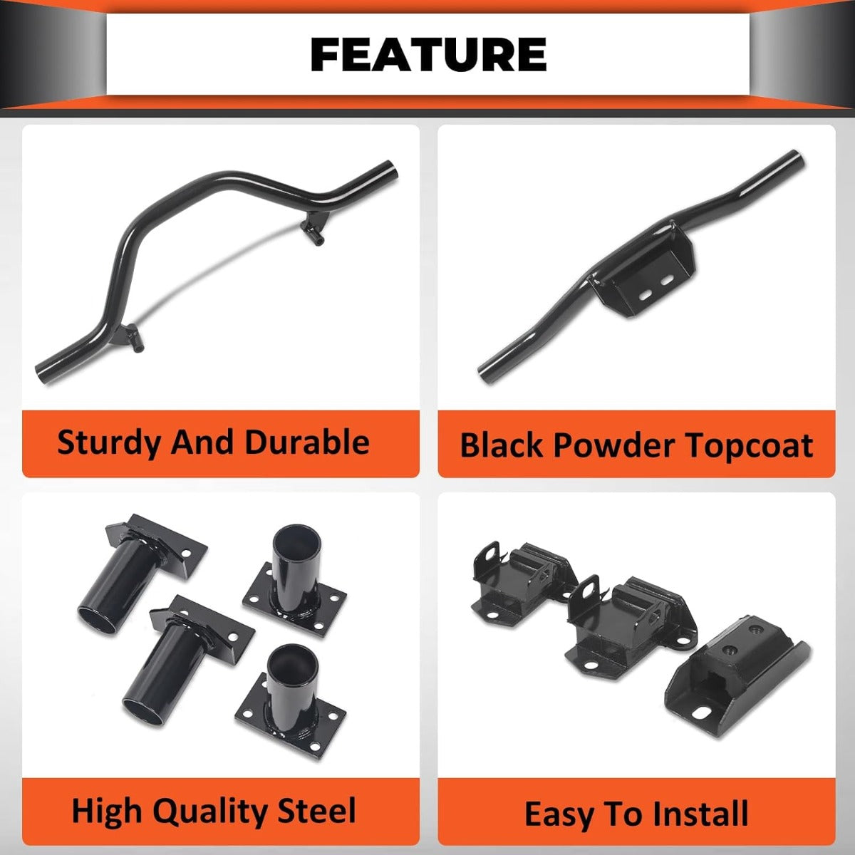 ECOTRIC Engine Crossmember & Transmission Crossmember Kit Compatible with 1947-1959 Chevy & GMC Truck