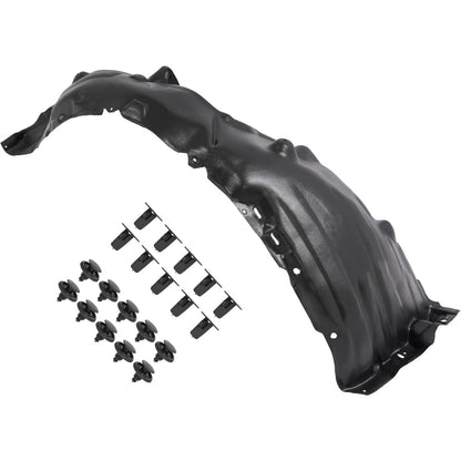 Front Right Inner Fender Liner Compatible with 2018-2024 Toyota Camry SE/XSE/TRD/Hybrid SE/XSE/TRD North American Model w/o Insulation Foam Replace for TO1249214 Plastic(PE) Unfinished Black