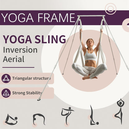 Kojem Yoga Swing Stand w/Yoga Swing Set Body Bundle Safety Belts Yoga Frame Sling Inversion Aluminum