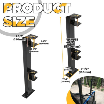 2 Place Weeder Trimmer Racks Holders Hold Two for Trailer Truck Tree Trimmers Edgers Pole Saws Powercoated Steel LYA-076