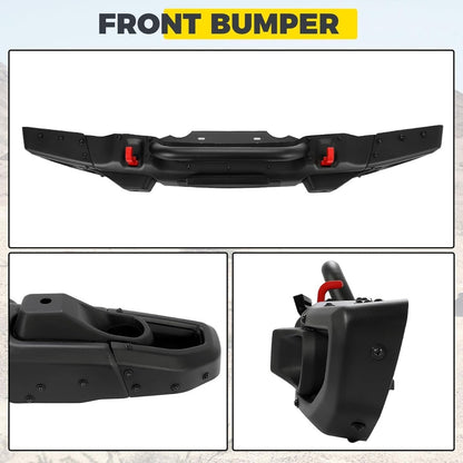 KUAFU Front Bumper Compatible with 07-18 Wrangler JK Rubicon