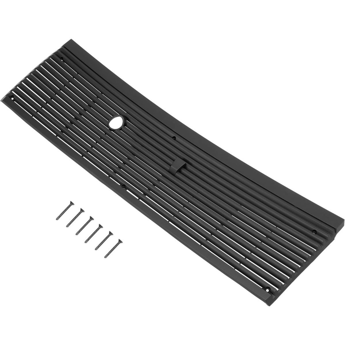 HECASA Front Windshield Wiper Cowl Panel Cover Compatible with 1983-1993 Ford Mustang Cobra Window Wiper Panel Cover Vent Grille Replacement for FO1271100 E3ZZ6102228A Black Plastic