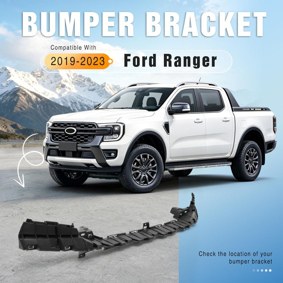 KUAFU 3Pcs Bumper Bracket Compatible with 2019-2023 Ranger