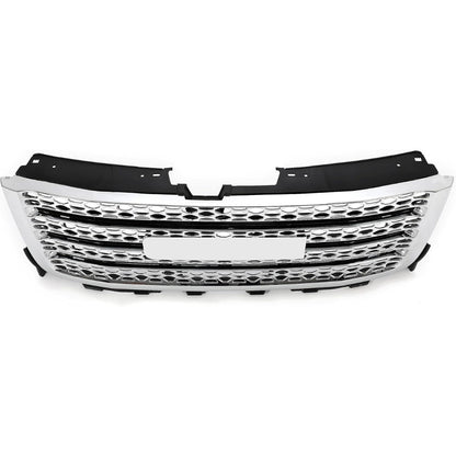 Front Bumper Grille Compatible with 2011-2014 GMC Sierra 2500 HD 3500 HD Replacement for GM1200633 20966057 Bumper Guard Grill W/O Emblem Plastic Chrome Silvery