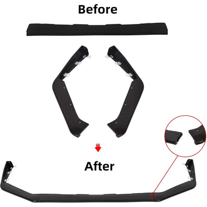 ECOTRIC Front & Rear Bumper Valance Lip Spoiler Compatible with 2015-2021 Subaru WRX & STI Lower Splitter Finisher Under Chin Spoiler Unpainted Black Two Packages