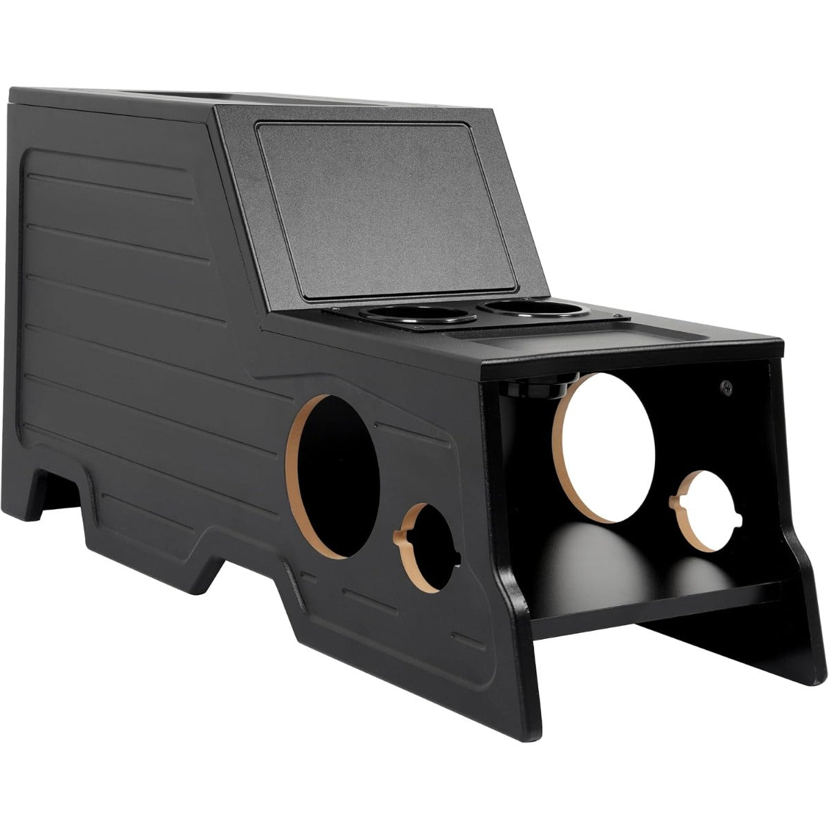 Center Console Subwoofer Box Compatible with 02-05 Dodge Ram | Crew /Single And Quad Cab MDF+Plastic(ABS) PVC Black Finish Black