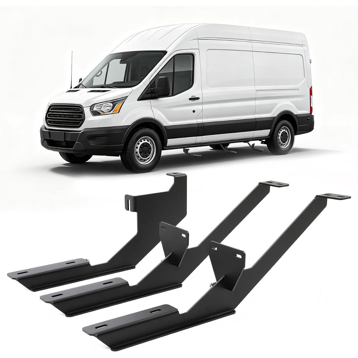 HECASA Running Board Bracket Compatible with 2015+ Transit 150 250 350