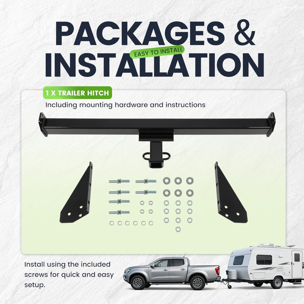 HECASA Class 3 Trailer Hitch Compatible with 2005-2024 Suzuki Equator
