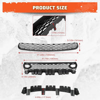 Load image into Gallery viewer, Upper Lower Grill Compatible with 2015-2023 Dodge Charger SRT Scat Pack Daytona 68394592AA 68417505AB Air Inlet Dual Kit Mesh Grille Guard Bezels LYAP-335-1
