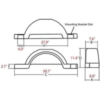 Load image into Gallery viewer, HECASA Black Pair of Single Axle Trailer Fenders Fits 13&quot; Wheels Tire Skirt Boat - 39.7&quot; long x 8.8&quot; wide x 11.4&quot; tall
