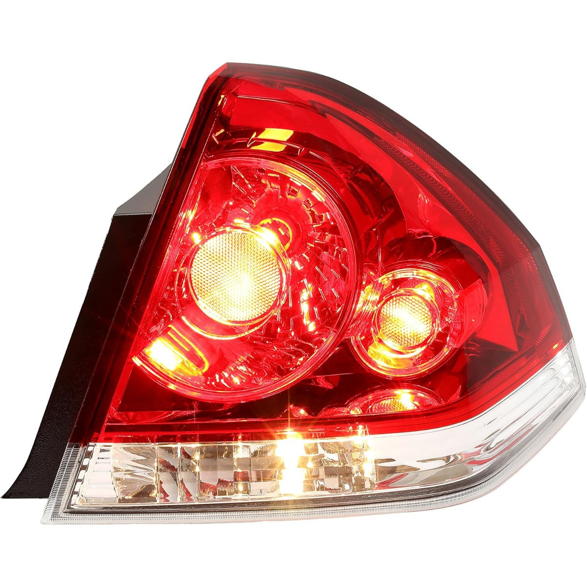 KUAFU Tail Light Left w/Bulb Compatible with 2006-2013 Chevrolet Impala 2014-2016 Chevrolet Impala Limited Tail Lamp Replacement for 25971597 GM2800193 Plastic Red Lens
