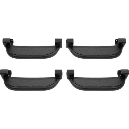 Running Boards Side Steps Compatible with 2021-2025 Ford Bronco 4 Door Steel Powder Coated Black 4Pcs Side Bars Step Plates