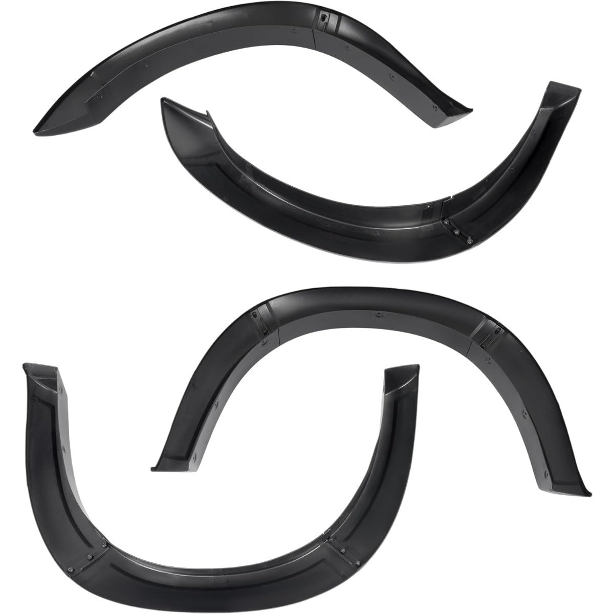 10Pcs Fender Flares Compatible with 2019-2025 Ram 2500 3500 | 22-23 Models w/o Lower Body Cladding Trim Plastic(PP) Wheel Arch Covers Textured Black
