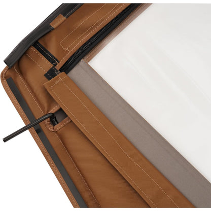 Convertible Soft Top Compatible with 1987-1995 Jeep Wrangler YJ | Soft Roof Plastic+Aluminium+Steel Electrophoresis Tan+Clear+Smoke