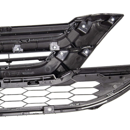 Front Upper Bumper Hood Grill & Lower Mesh Chrome Grille Compatible with 2010-2011 Honda CRV CR-V