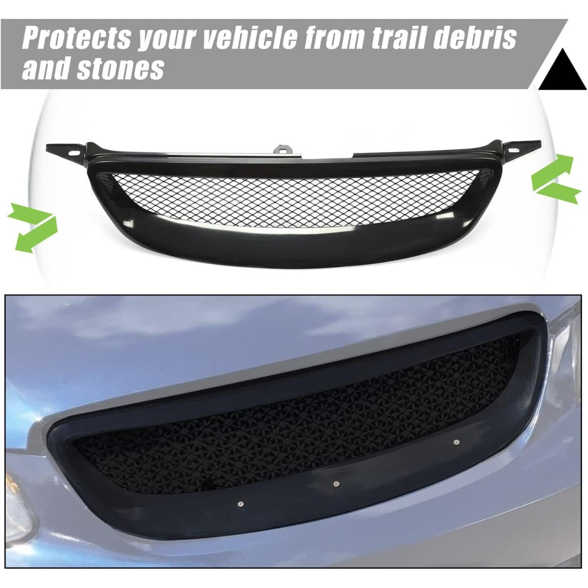 Front Bumper Grill Compatilbe with 2003-2006&2008 Toyota Corolla CE/LE/S/XRS Sedan 4-Door Front Hood Grille Black