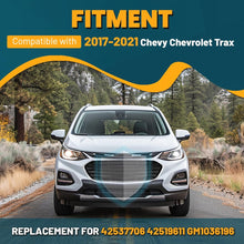 Front Bumper Lower Bottom Grille Grill Compatible with 2017-2021 Chevy Chevrolet Trax Replacement for 42537706 42519611 GM1036196 Black+Silvery