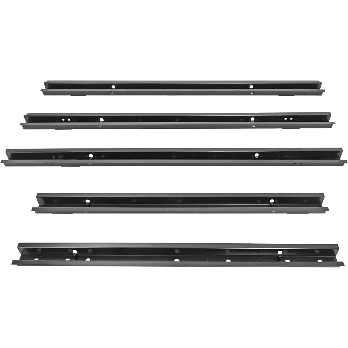 Truck Bed Crossmember Repair Kit Compatible with 2001-2006 Chevrolet Silverado 2500 HD Floor Support Rails Electrophoresis Steel Black