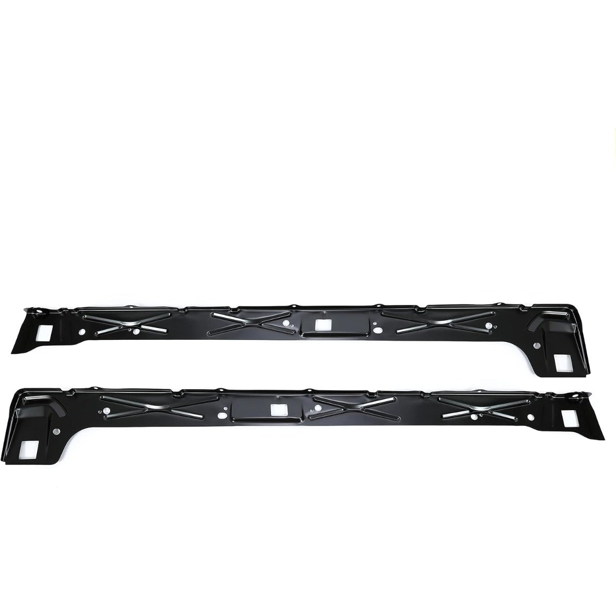 ALMULOO Pair Inner Rocker Panel Compatible with 1999-2018 Chevy Silverado & GMC Sierra Extended Cab Steel Electrophoresis Black Left + Right Side