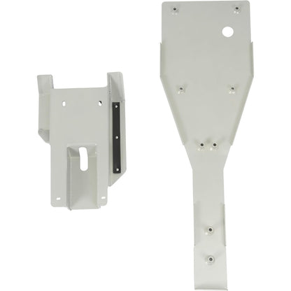Full Chassis Skid Plate & Swing Arm Guard Compatible with 2001-2005 Yamaha Raptor 660/660R – Aluminum Underbody Protection, Silver Finish