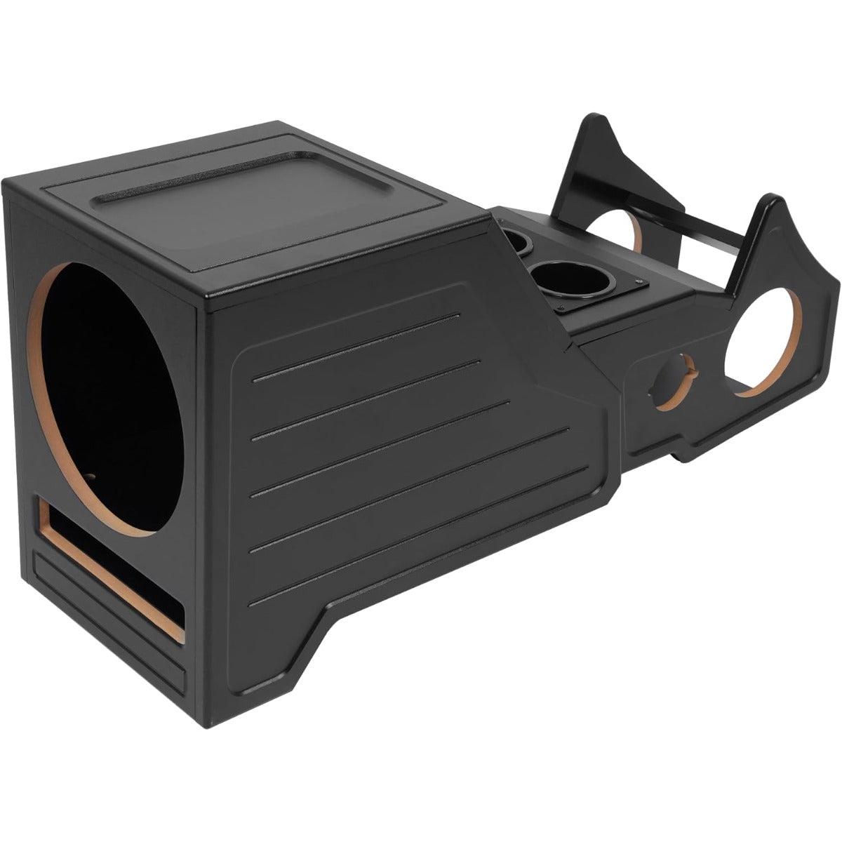 Center Console Subwoofer Box Compatible with 03-06 Silverado/Sierra | That Comes With Factory Center Console Crew/Single /Ext Cab MDF+Plastic(ABS) Black Center Console Subwoofer Box