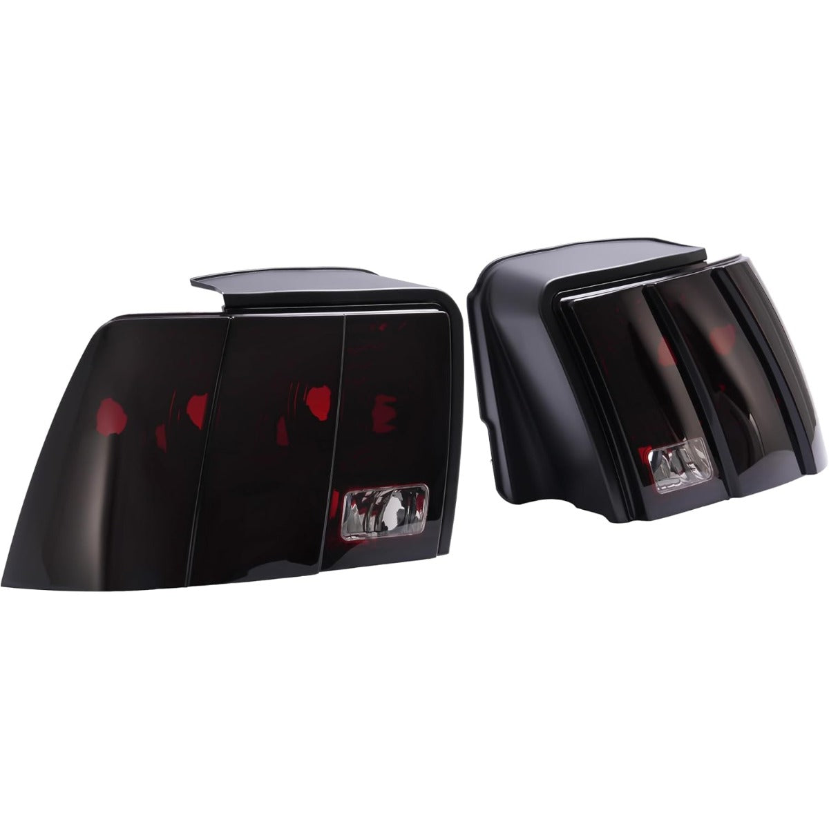 HECASA Pair Tail Lights Compatible with 1999-2004 Ford Mustang Replacement for FO2818109 FO2819109 3R3Z13405AA 3R3Z13404AA Tail Rear Light Lamp Driver&Passenger Side - Red Smoke Lens
