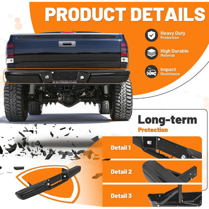 KUAFU Bumper Compatible with 1997-2004 Dakota Model Step Bumper