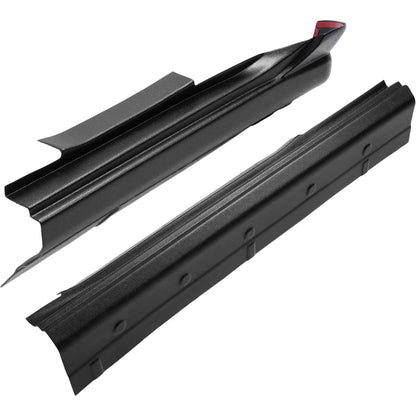 4PCS Rocker Panel Guard Compatible with 2014-2018 Chevy Chevrolet Silverado GMC Sierra 1500 Double Cab Side Rocker Guards Sill Plate Cover Plastic(PE) Black Textured