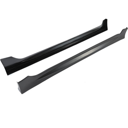 Side Skirts Extension Replacement Compatible with 2006-2011 Honda Civic 4 Door Sedan Black Bottom Side Line Rocker Panels Guard Body Kit RR Style