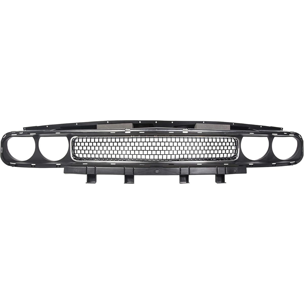 New Front Grill Grille Assembly w/Chrome Trim Bezel Molding Upper Compatible with 2008-2014 Dodge Challenger Replacement for CH1200338