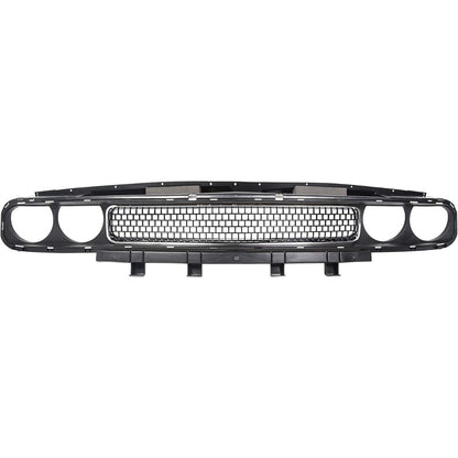 New Front Grill Grille Assembly w/Chrome Trim Bezel Molding Upper Compatible with 2008-2014 Dodge Challenger Replacement for CH1200338